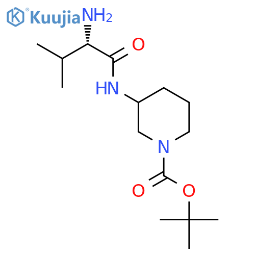 3-((S)-2-Amino-3-methyl-butyrylamino)-piperidine-1-carboxylic acid tert-butyl ester structure