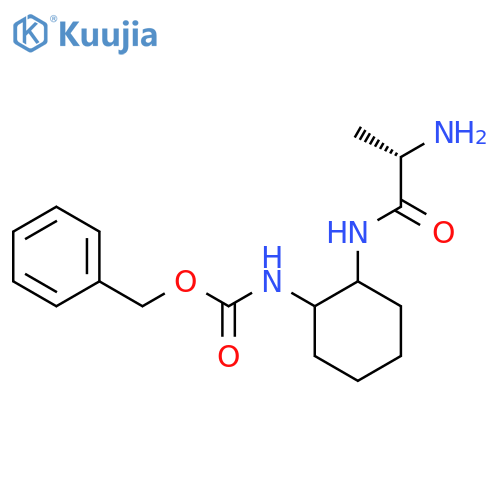 [2-((S)-2-Amino-propionylamino)-cyclohexyl]-carbamic acid benzyl ester structure