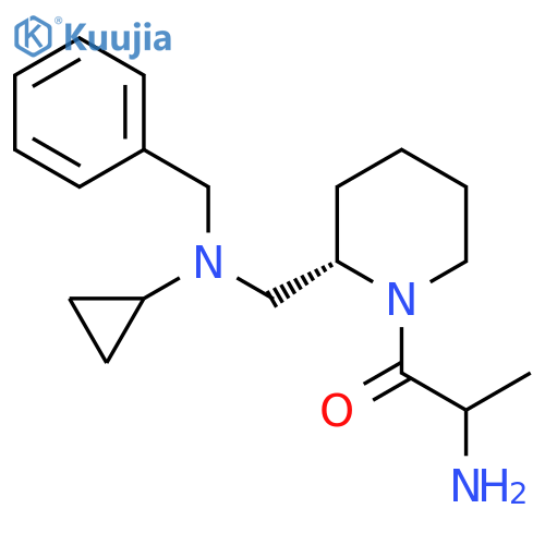 2-Amino-1-[(2S)-2-[[benzyl(cyclopropyl)amino]methyl]piperidin-1-yl]propan-1-one structure