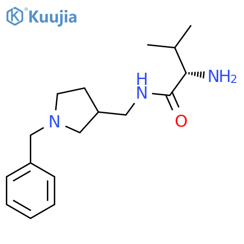 (S)-2-Amino-N-(1-benzyl-pyrrolidin-3-ylmethyl)-3-methyl-butyramide structure
