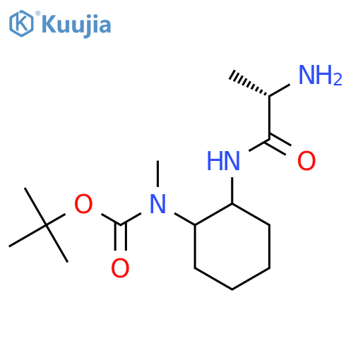 [2-((S)-2-Amino-propionylamino)-cyclohexyl]-methyl-carbamic acid tert-butyl ester structure