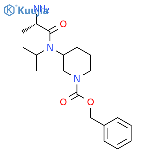 3-[((S)-2-Amino-propionyl)-isopropyl-amino]-piperidine-1-carboxylic acid benzyl ester structure