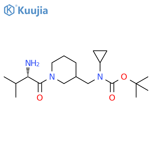 [1-((S)-2-Amino-3-methyl-butyryl)-piperidin-3-ylmethyl]-cyclopropyl-carbamic acid tert-butyl ester structure