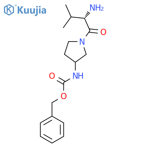 [1-((S)-2-Amino-3-methyl-butyryl)-pyrrolidin-3-yl]-carbamic acid benzyl ester structure