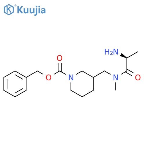 3-{[((S)-2-amino-propionyl)-methyl-amino]-methyl}-piperidine-1-carboxylic acid benzyl ester structure