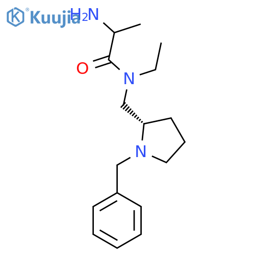 2-Amino-N-[[(2S)-1-benzylpyrrolidin-2-yl]methyl]-N-ethylpropanamide structure