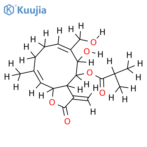 9beta,14-dihydroxy-8beta-isobutyryloxycostunolide structure