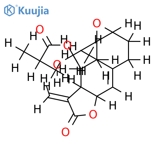 14-hydroxy-8beta-isobutyryloxy-1beta,10alpha-epoxycostunolide structure