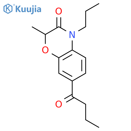 7-butanoyl-2-methyl-4-propyl-2H-1,4-benzoxazin-3(4H)-one structure