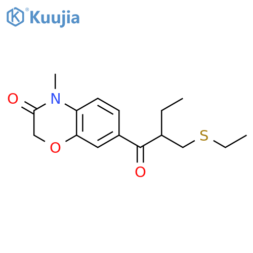 2H-1,4-Benzoxazin-3(4H)-one,7-[2-[(ethylthio)methyl]-1-oxobutyl]-4-methyl- structure