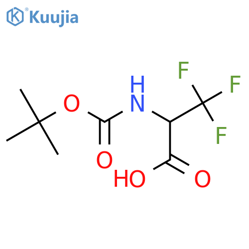 N-(Tert-butoxycarbonyl)-3,3,3-trifluoroalanine structure