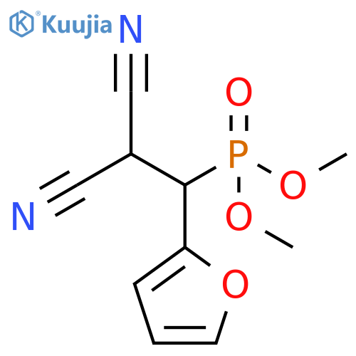 Phosphonic acid, [2,2-dicyano-1-(2-furanyl)ethyl]-, dimethyl ester (9CI) structure