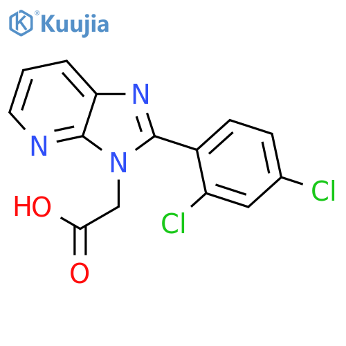 3H-Imidazo[4,5-b]pyridine-3-acetic acid, 2-(2,4-dichlorophenyl)- structure