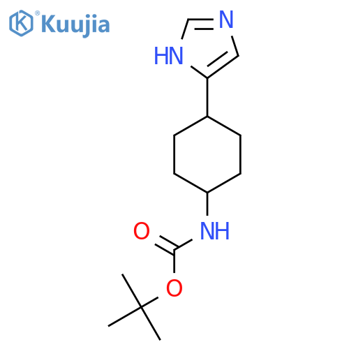 tert-butyl N-4-(1H-imidazol-4-yl)cyclohexylcarbamate structure