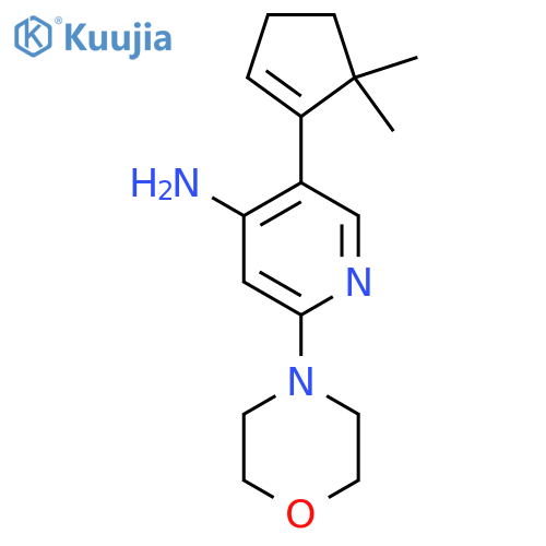 5-(5,5-Dimethyl-1-cyclopenten-1-yl)-2-(4-morpholinyl)-4-Pyridinamine structure