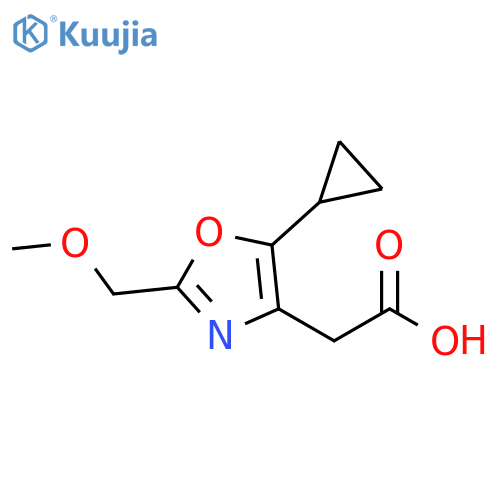 4-Oxazoleacetic acid, 5-cyclopropyl-2-(methoxymethyl)- structure