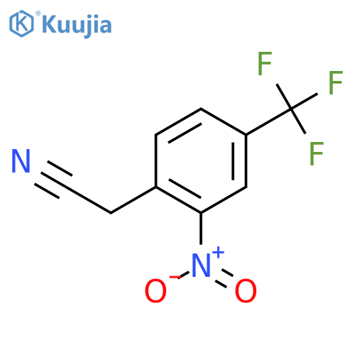 2-[2-nitro-4-(trifluoromethyl)phenyl]acetonitrile structure