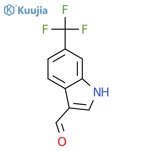 6-(trifluoromethyl)-1H-indole-3-carbaldehyde structure