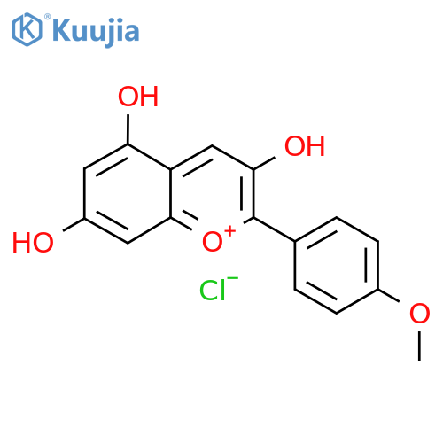 3,5,7-Trihydroxy-2-(4-methoxyphenyl)chromeniumchlorid structure