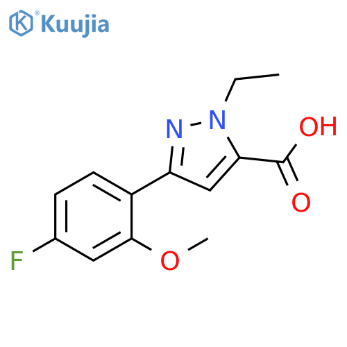 1H-Pyrazole-5-carboxylic acid, 1-ethyl-3-(4-fluoro-2-methoxyphenyl)- structure