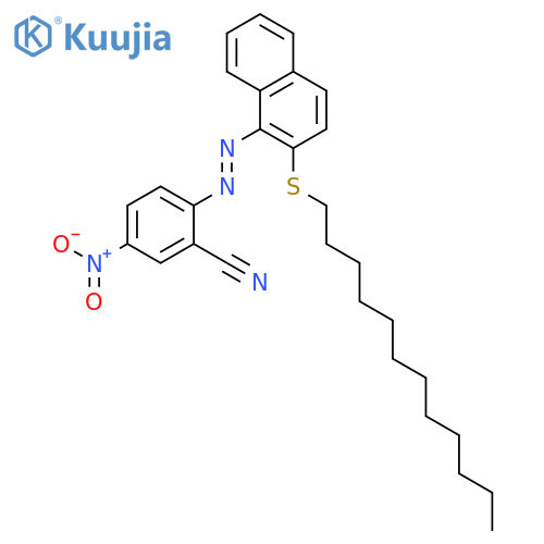 Benzonitrile, 2-[[2-(dodecylthio)-1-naphthalenyl]azo]-5-nitro- structure