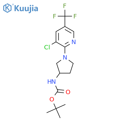 tert-Butyl N-{1-3-chloro-5-(trifluoromethyl)-pyridin-2-ylpyrrolidin-3-yl}carbamate structure