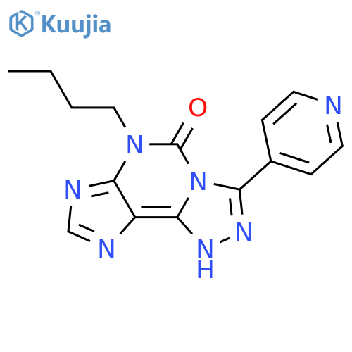 5H-1,2,4-Triazolo[3,4-i]purin-5-one,6-butyl-6,7-dihydro-3-(4-pyridinyl)- structure