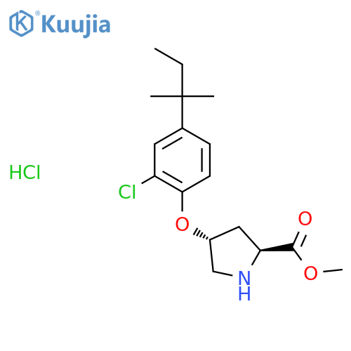 Methyl (2S,4S)-4-2-Chloro-4-(tert-pentyl)phenoxy-2-pyrrolidinecarboxylate Hydrochloride structure