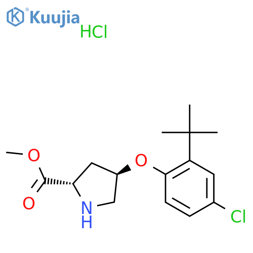 Methyl (2S,4S)-4-2-(tert-Butyl)-4-chlorophenoxy-2-pyrrolidinecarboxylate Hydrochloride structure