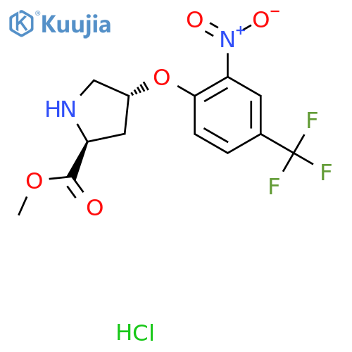 Methyl (2S,4S)-4-2-Nitro-4-(trifluoromethyl)-phenoxy-2-pyrrolidinecarboxylate Hydrochloride structure