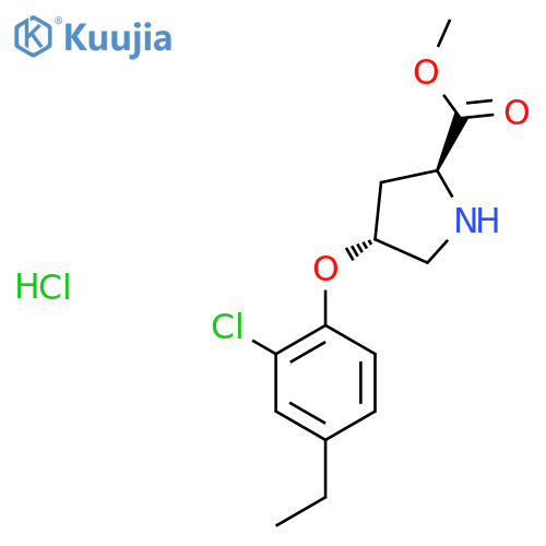Methyl (2S,4S)-4-(2-Chloro-4-ethylphenoxy)-2-pyrrolidinecarboxylate Hydrochloride structure