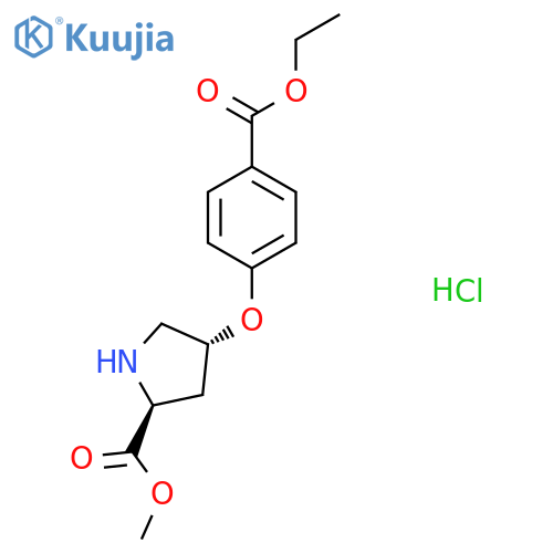 Methyl (2S,4S)-4-4-(Ethoxycarbonyl)phenoxy-2-pyrrolidinecarboxylate Hydrochloride structure