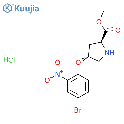 Methyl (2S,4S)-4-(4-Bromo-2-nitrophenoxy)-2-pyrrolidinecarboxylate Hydrochloride structure