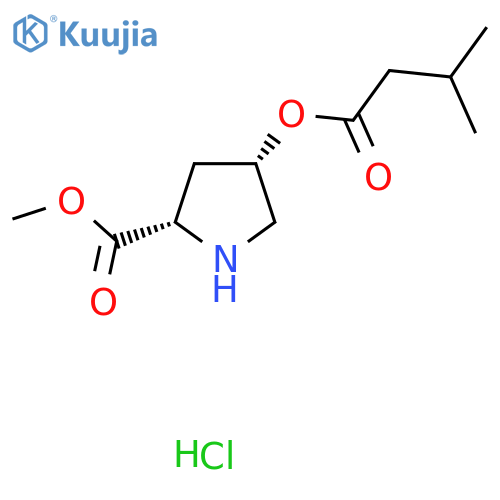 Methyl (2S,4S)-4-(3-methylbutanoyl)oxy-2-pyrrolidinecarboxylate hydrochloride structure