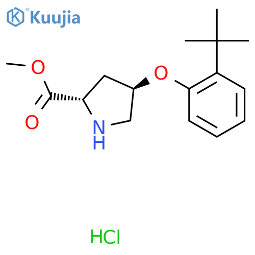 Methyl (2S,4S)-4-2-(Tert-butyl)phenoxy-2-pyrrolidinecarboxylate Hydrochloride structure