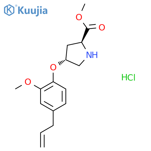Methyl (2S,4S)-4-(4-Allyl-2-methoxyphenoxy)-2-pyrrolidinecarboxylate Hydrochloride structure
