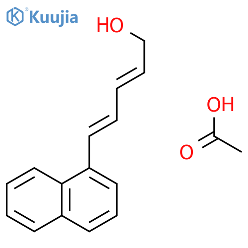 2,4-Pentadien-1-ol, 5-(1-naphthalenyl)-, acetate, (2E,4E)- structure