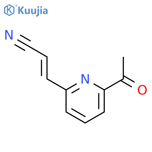 2-Propenenitrile, 3-(6-acetyl-2-pyridinyl)-, (E)- structure