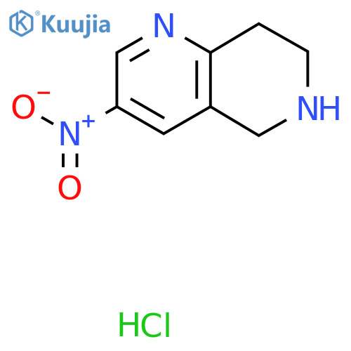 3-Nitro-5,6,7,8-tetrahydro-1,6-naphthyridine hydrochloride structure