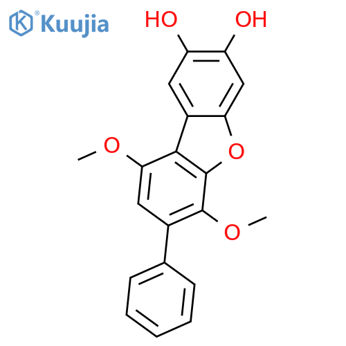 1,4,7,8-Tetrahydroxy-3-(4-hydroxyphenyl)dibenzofuran; 4'-Deoxy, 1,4-di-Me ether structure