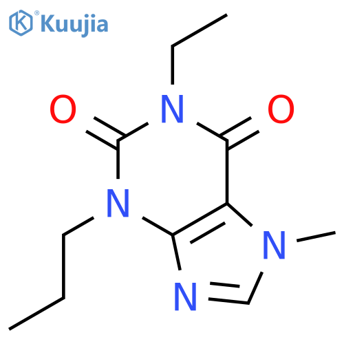 1H-Purine-2,6-dione, 1-ethyl-3,7-dihydro-7-methyl-3-propyl- structure