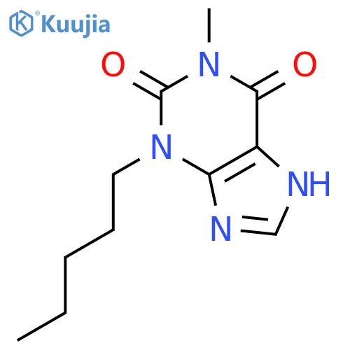 1H-Purine-2,6-dione, 3,7-dihydro-1-methyl-3-pentyl- structure
