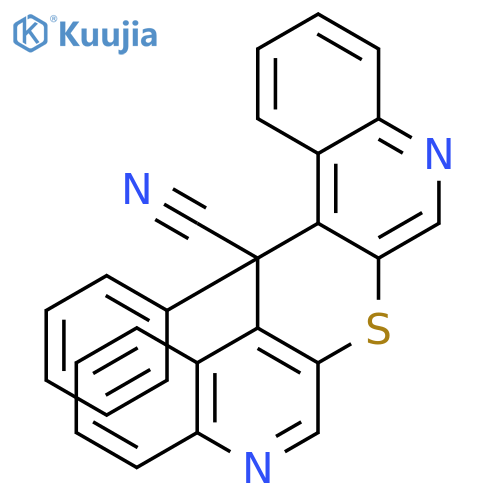 14H-Thiopyrano[2,3-c:6,5-c']diquinoline-14-carbonitrile, 14-phenyl- structure