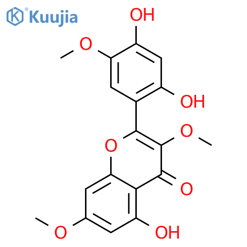 2-(2,4-dihydroxy-5-methoxyphenyl)-5-hydroxy-3,7-dimethoxy-4H-chromen-4-one structure
