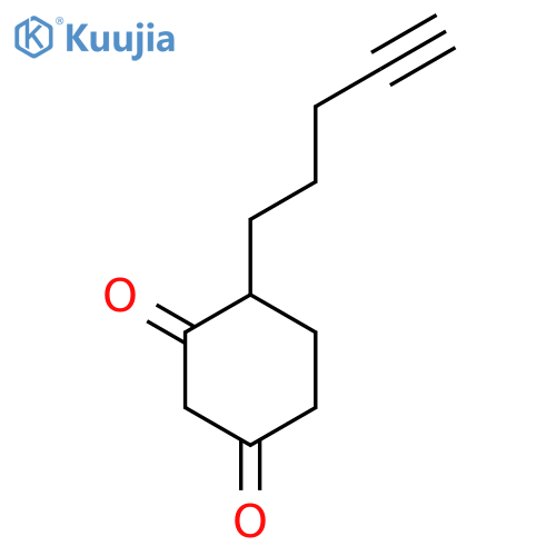 4-(Pent-4-yn-1-yl)cyclohexane-1,3-dione structure