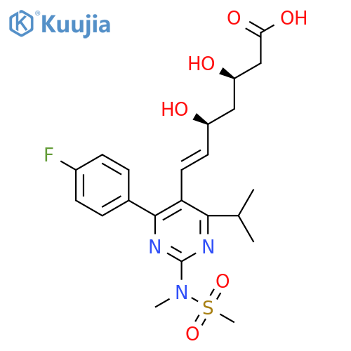 (3R,5S)-7-4-(4-fluorophenyl)-2-(N-methylmethanesulfonamido)-6-(propan-2-yl)pyrimidin-5-yl-3,5-dihydroxyhept-6-enoic acid structure