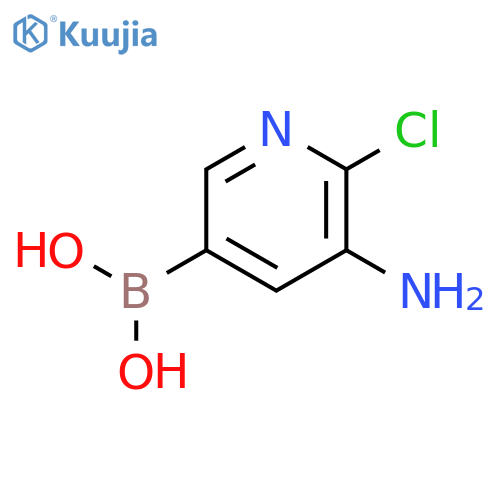(5-Amino-6-chloropyridin-3-yl)boronic acid structure