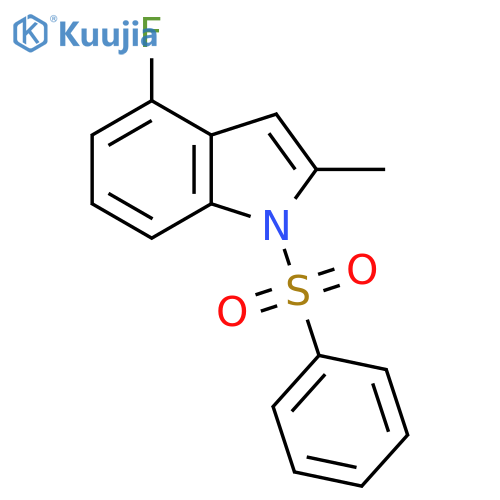 4-Fluoro-2-methyl-1-phenylsulfonyl-1H-indole structure
