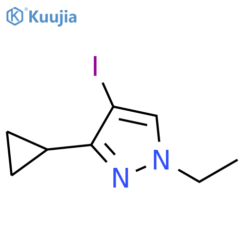 3-Cyclopropyl-1-ethyl-4-iodo-1H-pyrazole structure