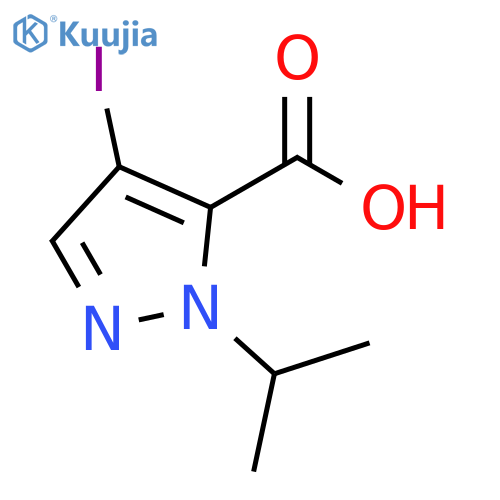 4-Iodo-2-isopropyl-2H-pyrazole-3-carboxylic acid structure